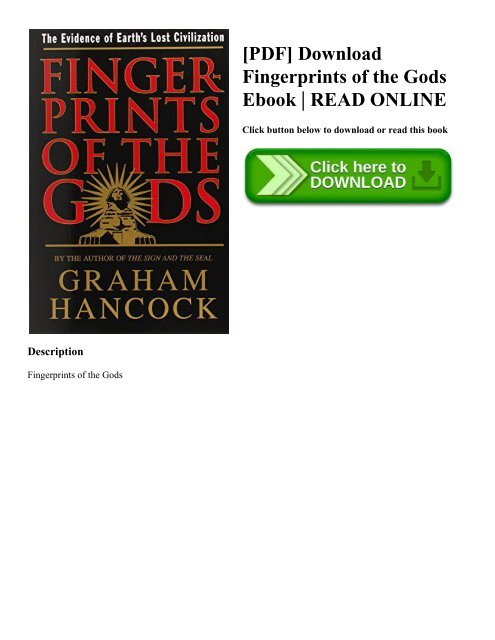 [PDF] Download Fingerprints of the Gods Ebook | READ ONLINE