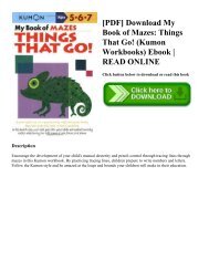 [PDF] Download My Book of Mazes: Things That Go! (Kumon Workbooks) Ebook | READ ONLINE