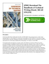 [PDF] Download The Handbook of Technical Writing Ebook | READ ONLINE