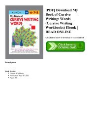 [PDF] Download My Book of Cursive Writing: Words (Cursive Writing Workbooks) Ebook | READ ONLINE