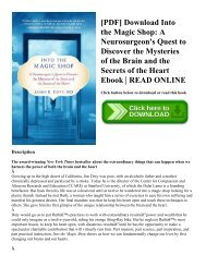 [PDF] Download Into the Magic Shop: A Neurosurgeon's Quest to Discover the Mysteries of the Brain and the Secrets of the Heart Ebook | READ ONLINE