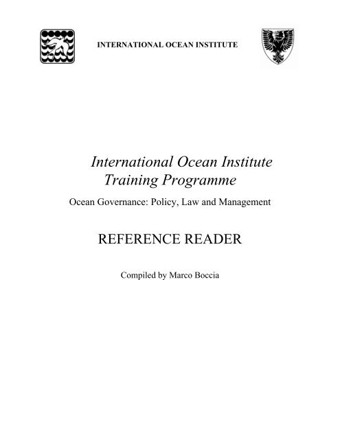 International Ocean Institute Training Programme