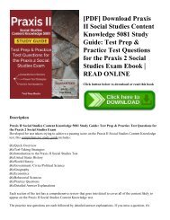 [PDF] Download Praxis II Social Studies Content Knowledge 5081 Study Guide: Test Prep & Practice Test Questions for the Praxis 2 Social Studies Exam Ebook | READ ONLINE