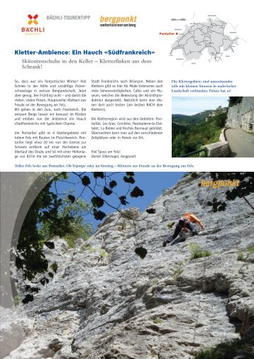 Tourentipp 04.2018 - Kletter-Ambience: Ein Hauch «Südfrankreich»