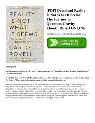 [PDF] Download Reality Is Not What It Seems: The Journey to Quantum Gravity Ebook | READ ONLINE