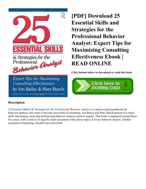 [PDF] Download 25 Essential Skills and Strategies for the Professional ...