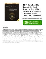 [PDF] Download The Illustrated A Brief History of Time  The Universe in a Nutshell - Two Books in One Ebook READ ONLINE