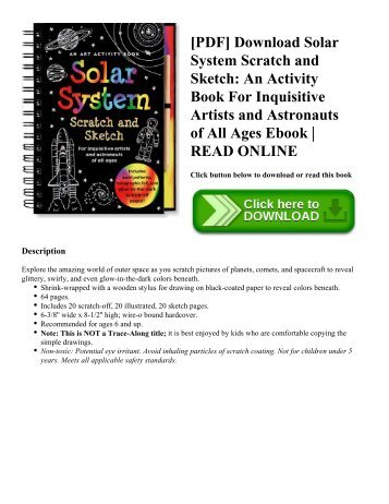 [PDF] Download Solar System Scratch and Sketch: An Activity Book For Inquisitive Artists and Astronauts of All Ages Ebook | READ ONLINE