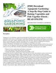 [PDF] Download Aquaponic Gardening: A Step-By-Step Guide to Raising Vegetables and Fish Together Ebook | READ ONLINE