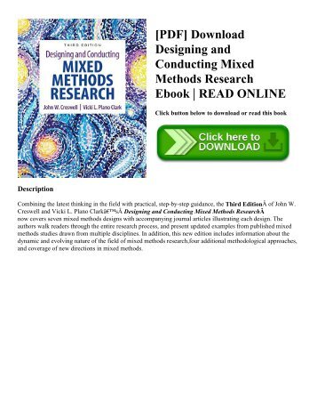 [PDF] Download Designing and Conducting Mixed Methods Research Ebook | READ ONLINE