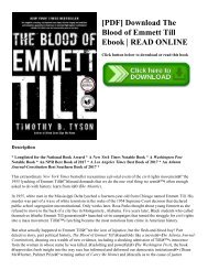 [PDF] Download The Blood of Emmett Till Ebook | READ ONLINE