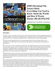 [PDF] Download The Science Book: Everything You Need to Know About the World and How It Works Ebook | READ ONLINE