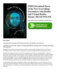 [PDF] Download Dawn of the New Everything Encounters with Reality and Virtual Reality Ebook READ ONLINE