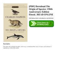 [PDF] Download The Origin of Species: 150th Anniversary Edition Ebook | READ ONLINE