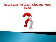 Easy Steps To Clean Clogged Print Head?