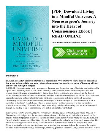 [PDF] Download Living in a Mindful Universe: A Neurosurgeon's Journey into the Heart of Consciousness Ebook | READ ONLINE