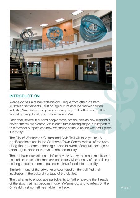 Wanneroo Town Centre - Cultural and Civic Trail