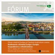 Konferencia »Stredná Európa v Európe: hospodárstvo a infraštruktúra« 2017