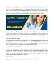 Hushmail Technical Support Number +1-888-664-3555