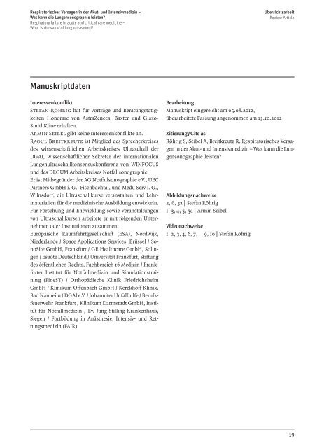 Roehrig S et al.  Respiratorisches Versagen (...) - Lungensonographie für Alle.....