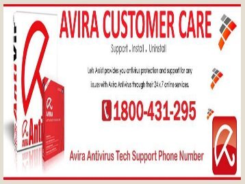 Avira Technical Support Number 1800-431-295