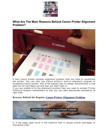 How To Fix Canon Printer Alignment Problem