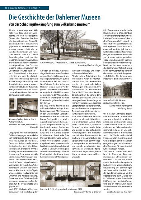 Gazette Zehlendorf Mai 2017