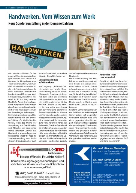 Gazette Zehlendorf Mai 2017