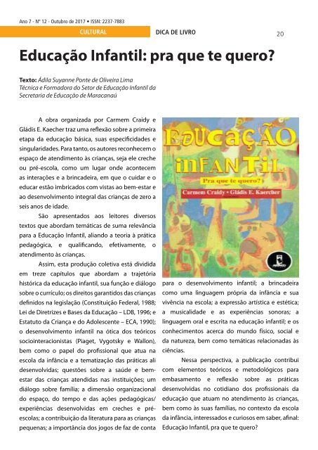 Revista Educação e Reflexão Ano 7 Ed. 12