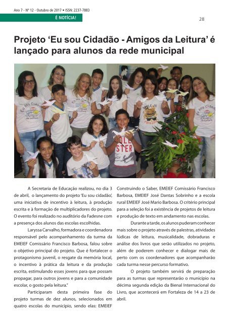 Revista Educação e Reflexão Ano 7 Ed. 12