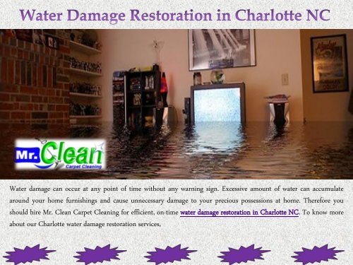 Water Damage Restoration in Charlotte NC