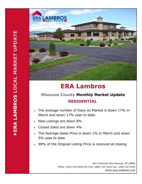 Missoula Residential Update - March 2018
