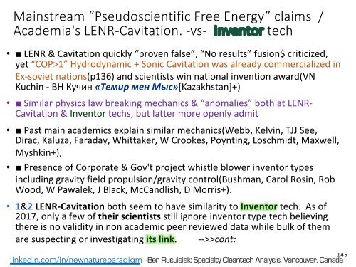 Minder Bekende, Skoon, Lae Koste, Oorvloedige Energietegnologieë en Verwante Toepassings wat die Wêreld sou Verander./ Less Known, Clean, Low Cost, Abundant Energy Technologies & Related Game Changing Applications.