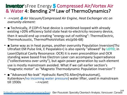 Minder Bekende, Skoon, Lae Koste, Oorvloedige Energietegnologieë en Verwante Toepassings wat die Wêreld sou Verander./ Less Known, Clean, Low Cost, Abundant Energy Technologies & Related Game Changing Applications.