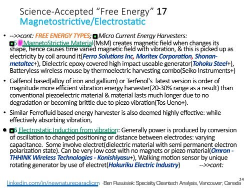 Minder Bekende, Skoon, Lae Koste, Oorvloedige Energietegnologieë en Verwante Toepassings wat die Wêreld sou Verander./ Less Known, Clean, Low Cost, Abundant Energy Technologies & Related Game Changing Applications.