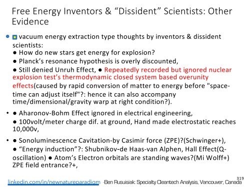 Minder Bekende, Skoon, Lae Koste, Oorvloedige Energietegnologieë en Verwante Toepassings wat die Wêreld sou Verander./ Less Known, Clean, Low Cost, Abundant Energy Technologies & Related Game Changing Applications.