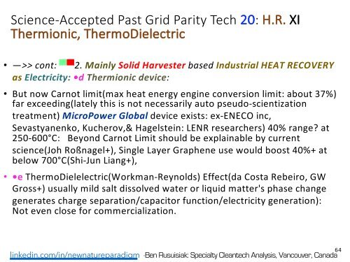 Minder Bekende, Skoon, Lae Koste, Oorvloedige Energietegnologieë en Verwante Toepassings wat die Wêreld sou Verander./ Less Known, Clean, Low Cost, Abundant Energy Technologies & Related Game Changing Applications.