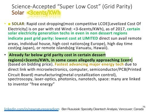 Minder Bekende, Skoon, Lae Koste, Oorvloedige Energietegnologieë en Verwante Toepassings wat die Wêreld sou Verander./ Less Known, Clean, Low Cost, Abundant Energy Technologies & Related Game Changing Applications.