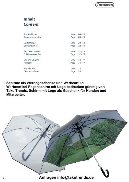 Schirme Werbegeschenke mit Logo bedrucken 