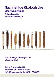Ökologische Werbeartikel Schreibgeräte Holz Kugelschreiber