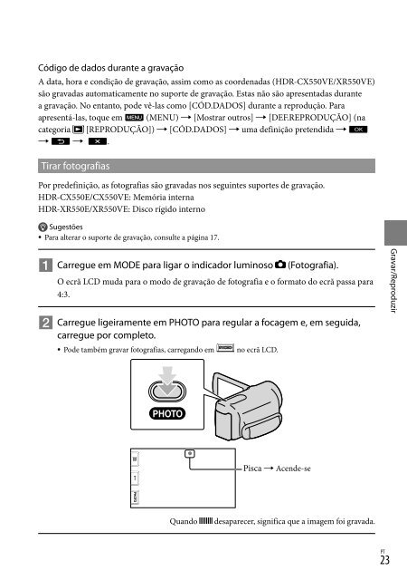 Sony HDR-XR550E - HDR-XR550E Istruzioni per l'uso Spagnolo