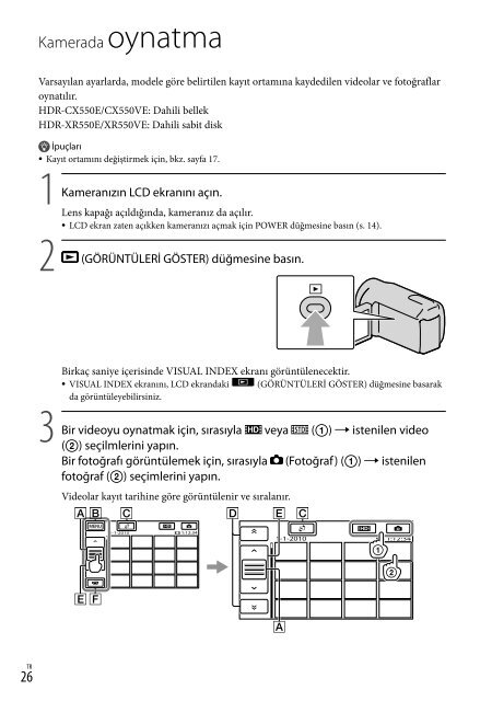 Sony HDR-XR550E - HDR-XR550E Istruzioni per l'uso Spagnolo