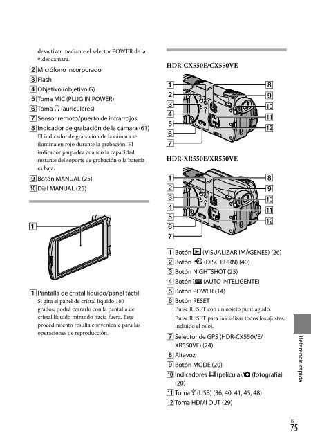 Sony HDR-XR550E - HDR-XR550E Istruzioni per l'uso Portoghese