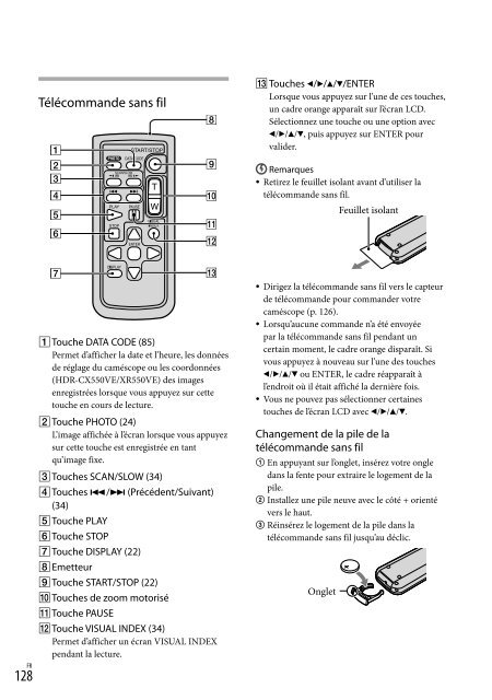 Sony HDR-XR550E - HDR-XR550E Istruzioni per l'uso Francese