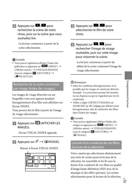 Sony HDR-XR550E - HDR-XR550E Istruzioni per l'uso Francese