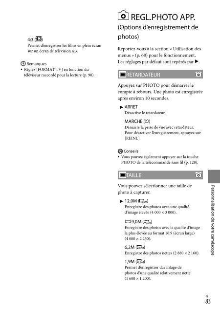 Sony HDR-XR550E - HDR-XR550E Istruzioni per l'uso Francese