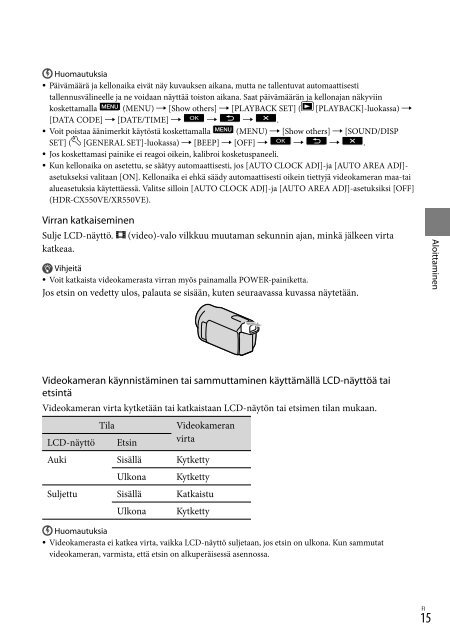 Sony HDR-XR550E - HDR-XR550E Istruzioni per l'uso Svedese