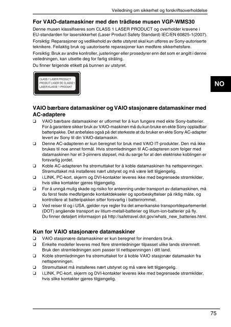 Sony VPCEC4S1E - VPCEC4S1E Documenti garanzia Finlandese