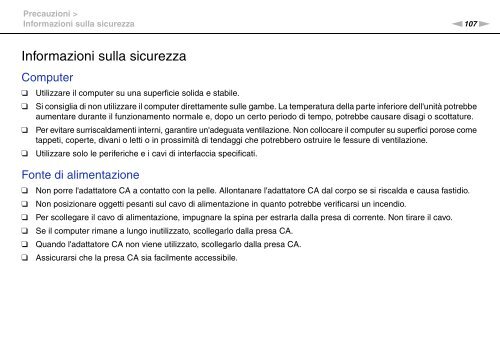 Sony VPCEC4S1E - VPCEC4S1E Istruzioni per l'uso Italiano