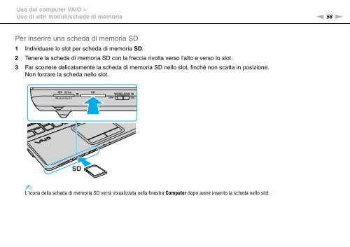 Sony VPCEC4S1E - VPCEC4S1E Istruzioni per l'uso Italiano